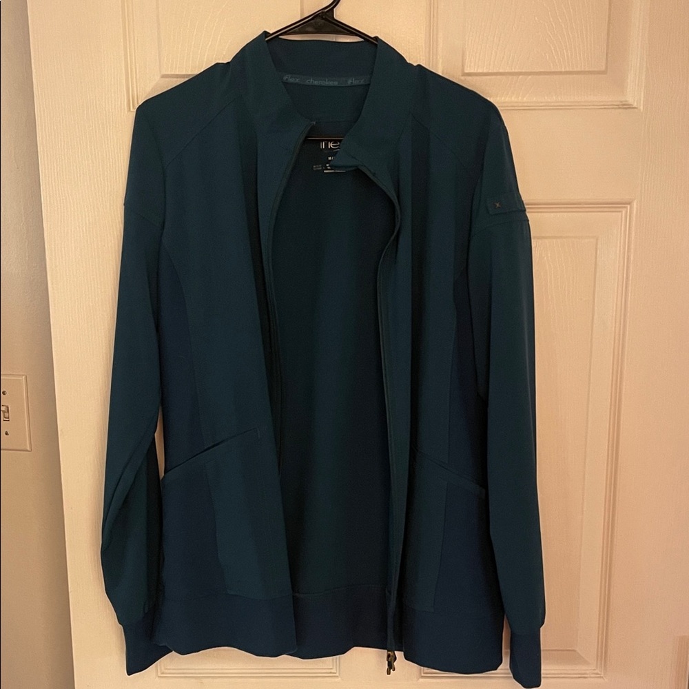 Women's Caribbean blue scrub Jacket